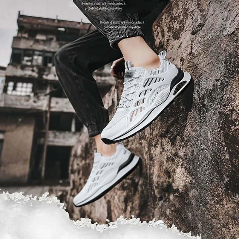 2024 New Men's Casual Running Shoes Mens Outdoor Mesh Breathable Sneakers for Male Lightweight Shock Absorption Sports Shoes