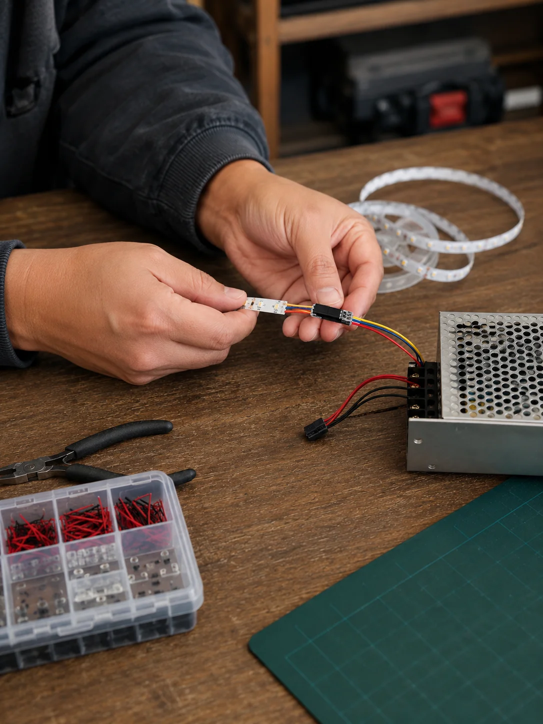 80/150 Stück Elektrische Kabelverbinder 1/2/3-polig Ohne Abisolieren Lötfreie Verriegelungs-Kabelverbinder-Sets 22-18AWG 300V 10A Kfz-Verkabelung – Detail 6