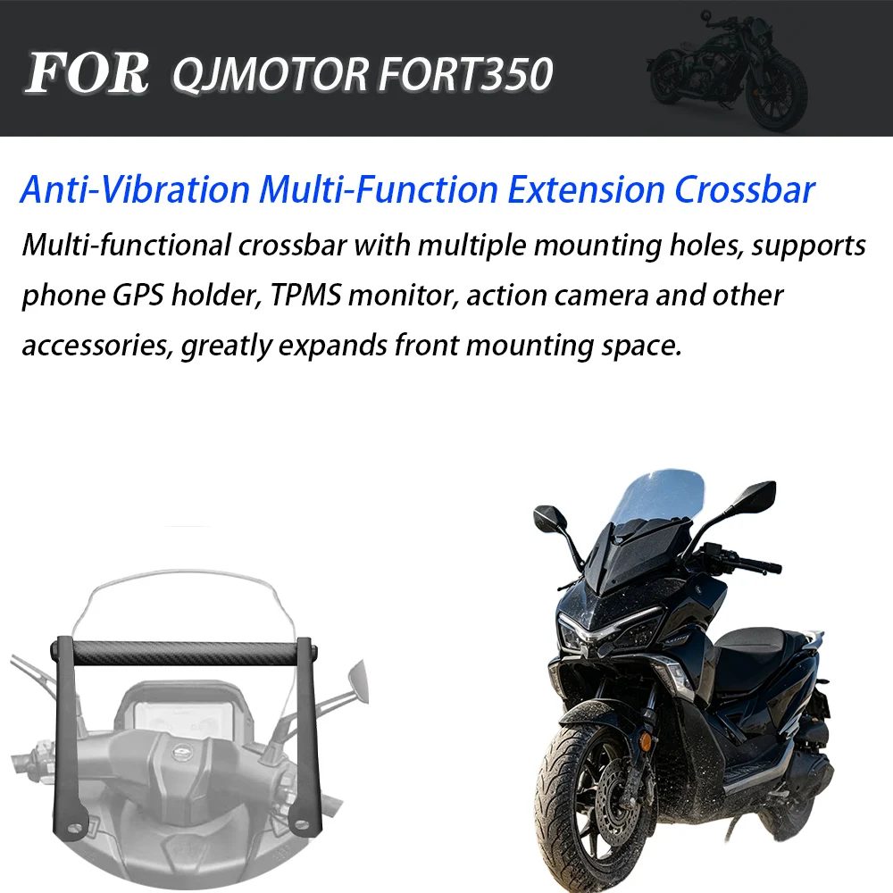 Motorcycle Multifunction Expansion Crossbar Bracket For QJMOTOR FORT350 Hong350, Phone GPS Navigation Mount Holder Modified Scoo
