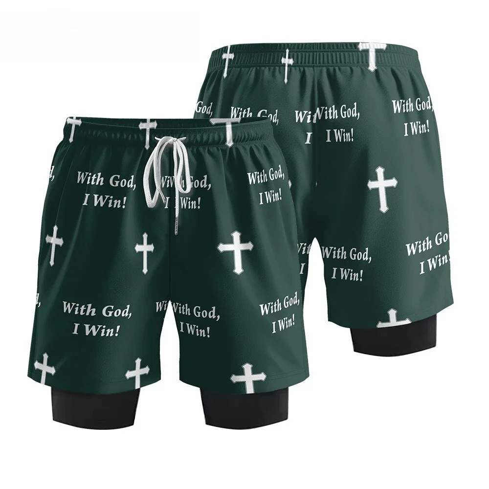 

New Hot Selling 2-in-1 Men's Fitness Running Shorts Outdoor Sports Quick Drying Breathable Cycling Shorts Football Basketball