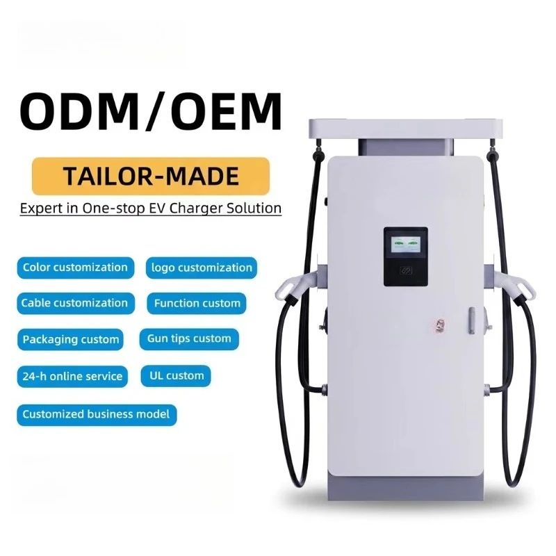 New 120kW Fast EV Charging Station  with Liquid Cooling and Protection for Commercial Parking Lot LL