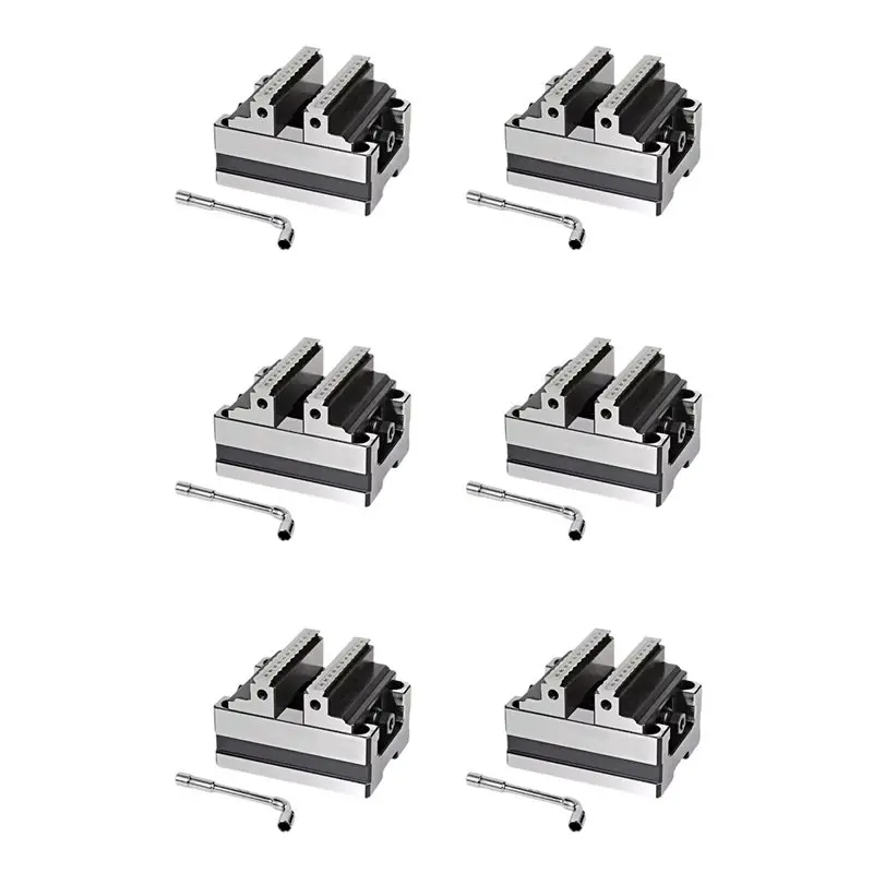 【ORNAMENT】6X Turntable Fixture CNC Concentric Vise Self Centering CNC Pliers CNC Machining Center Concentric Flat Pliers 6-60Mm