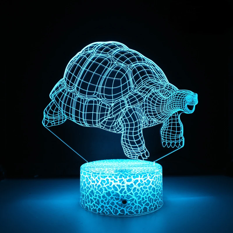 Creative Jellyfish Shark Turtle Lamp USB Plug-in 3D Night Light LED Bedside Table Lamp Bedroom Decoration Lights Gift for Kids