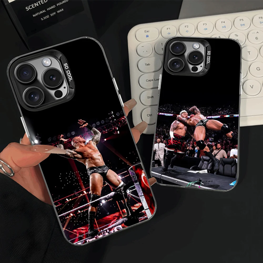 

R-Randy O-Orton RKO Phone Case For iPhone 16,15,14,13,12,11,Pro,Max,Plus,Mini,XS,SE Anti Fall Black Matte Hard Bumper