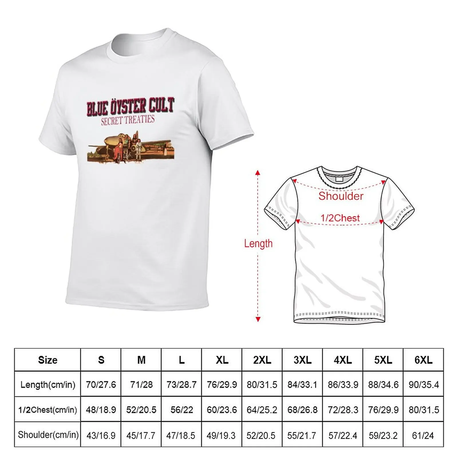 BOC Blue Oyster Cult Secret Treaties Color Album custom Premium T-Shirt Soft Lightweight Cotton T-Shirt