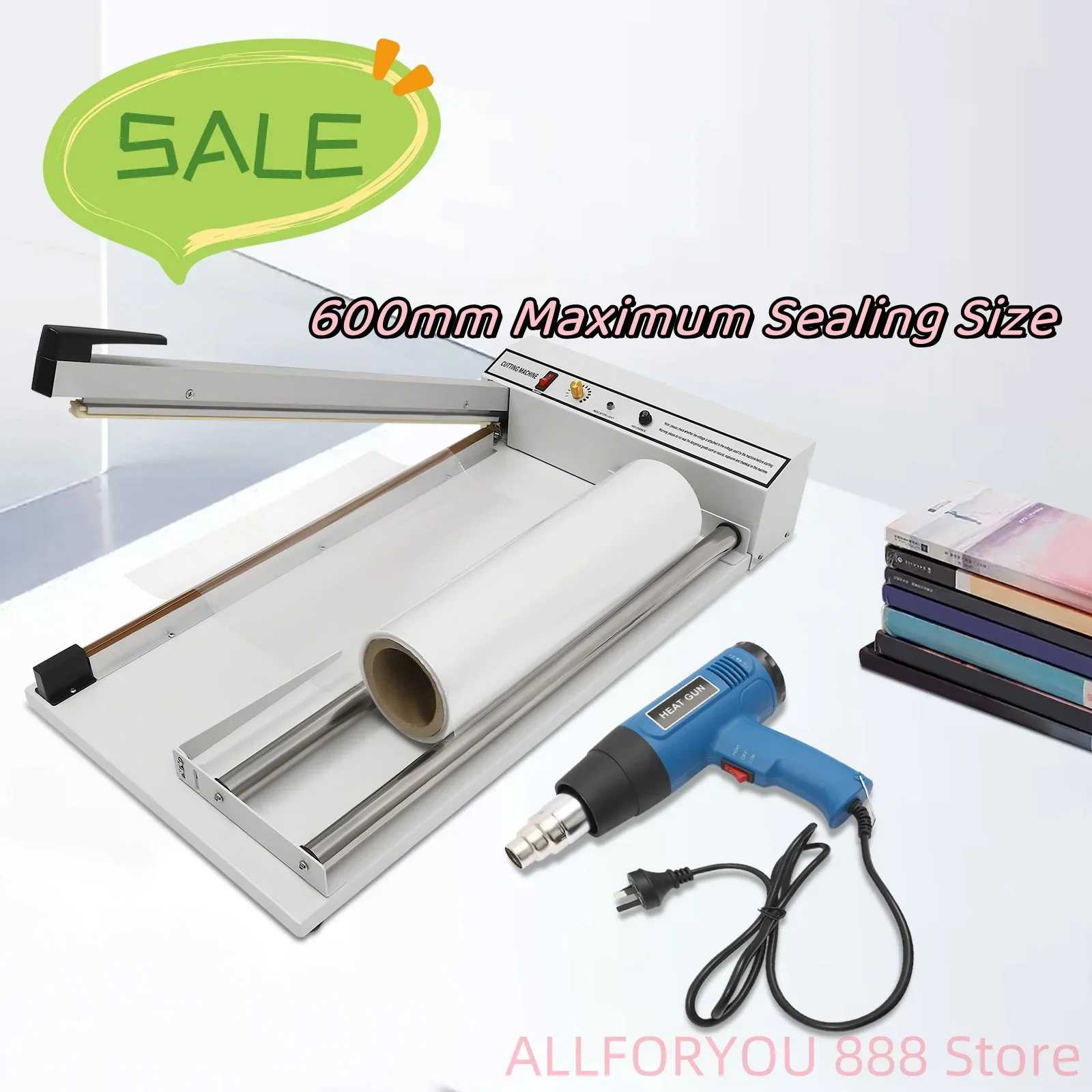 

530W Heat Sealing Machine with Heat Gun 600mm Maximum Sealing Size High Sealing Efficiency
