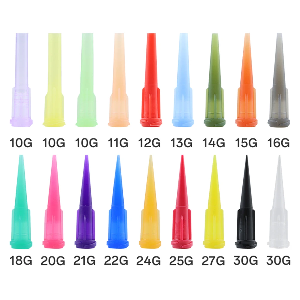 100 Stück 10-30G 30mm TT Sortierte Kunststoff-Konische Smoothflow-Nadeln für Präzisions-Dosiermaschinen – Detail 3