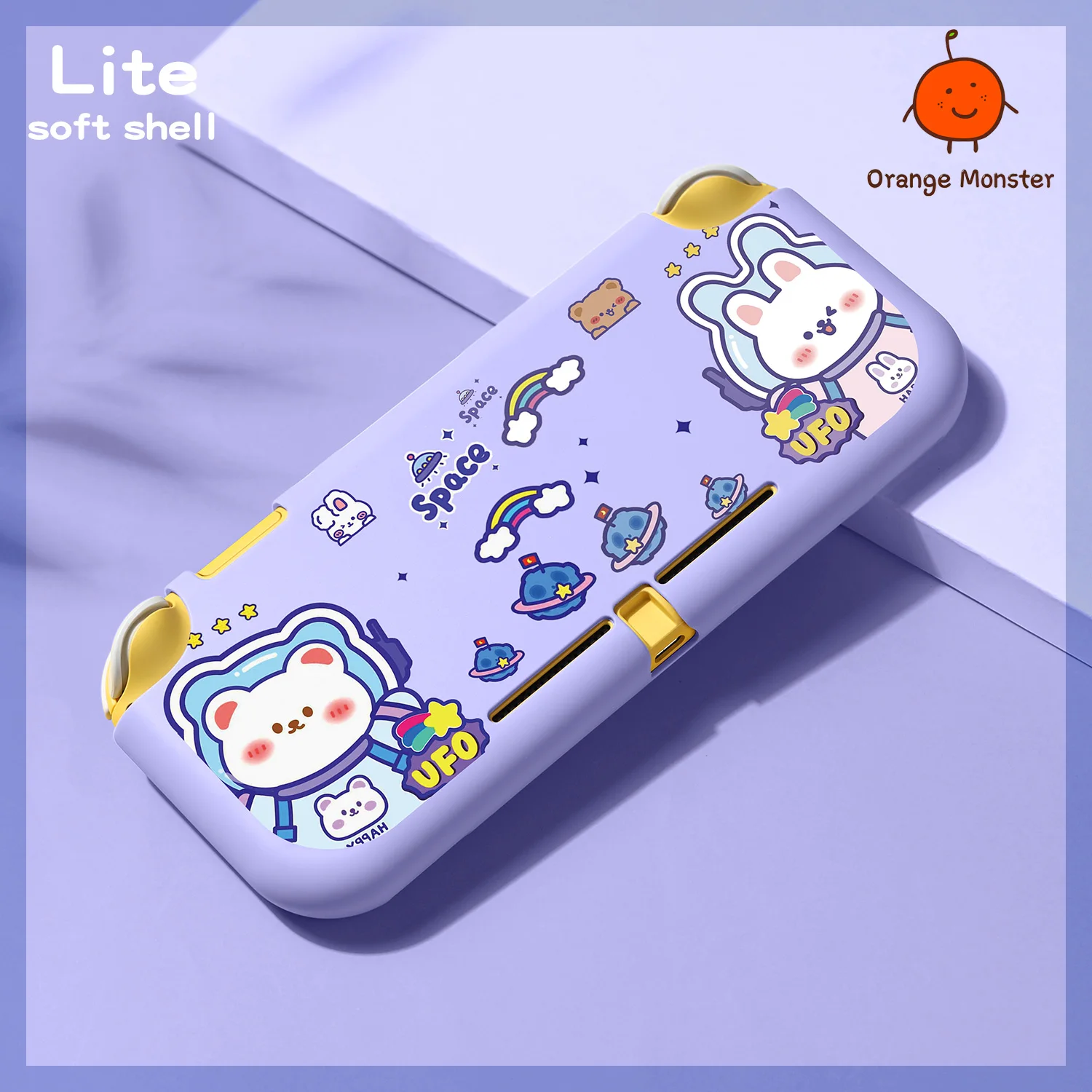 Cute Soft Carrying Protective Case Cartoon Bear Rabbit Pattern Compatiable For Nintendo Switch Joy-con Decorative Cover Kid Gift