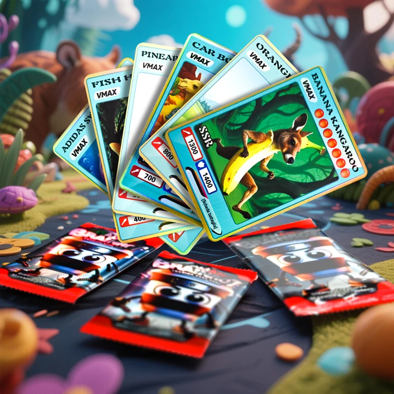 150 SZTUK Kart Kolekcjonerskich Gra Włoski Brainrot Zestaw Tralalero Tralala Karta Tungtungtungsahur Postacie Anime Karty Flash Prezent dla Dzieci