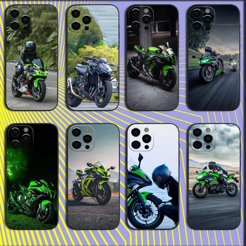 

Moto K-Kawasakis-Bike Phone Case For iPhone 16,15,14,13,12,11,Pro,X,XS,Max,XR,Plus,Mini Soft Black Cover