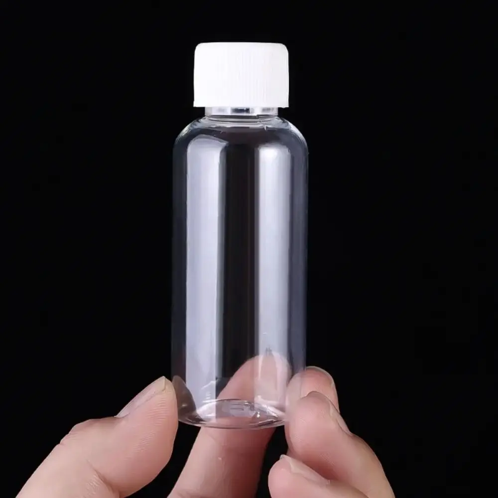 10Pcs Plastic Bottle Transparent Refillable Small Mouth Bottle Portable Sample Vials Cosmetic Containers for Lotion Creams