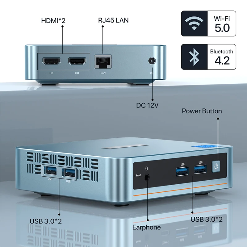 Peladn Desktop Mini PC WI4  Celero N5095 Desktop Computer with W11 DDR4  16GB RAM 512G SSD