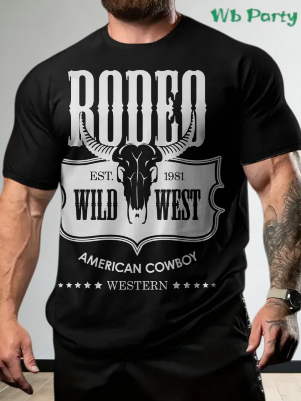 Herren Texas Longhorn Grafik T-Shirts Vintage Western Cowboy 3D-Druck Kurzarm Sommer Casual Tees Streetwear Mode Oberteile – Detail 5