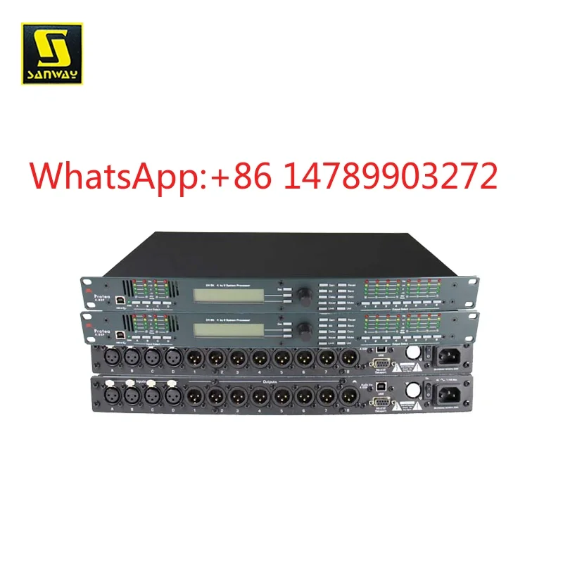 4 In 8 Out Digital DSP Processor Professional Live Sound DJ Audio Processor
