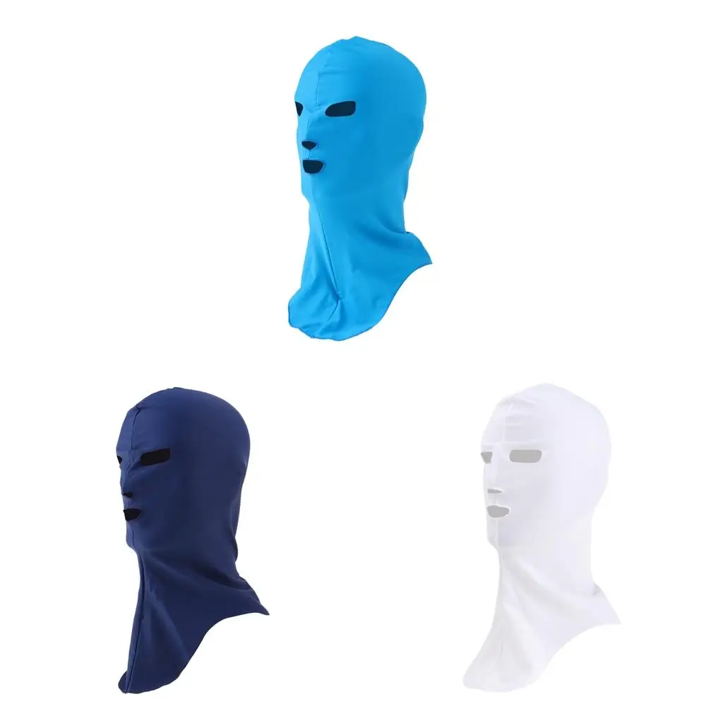 Sun Protection Swimming Cap Mask Nylon Full Face Shield Swim Gear for Outdoor Swimming