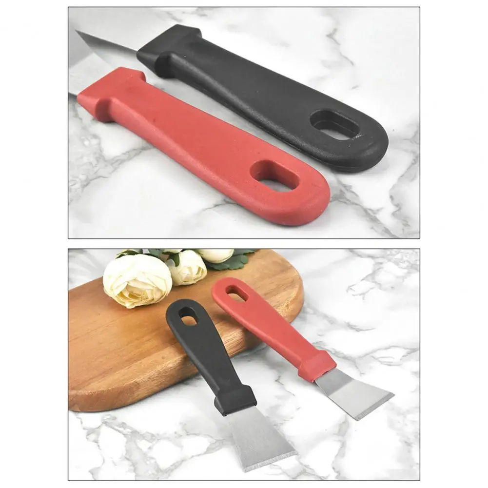 Wire Brush Scraper Set Wire Brush Oven Scraper Set with Anti-scratch Handle Stainless Steel Grease Remover Tool Kitchen Cooker