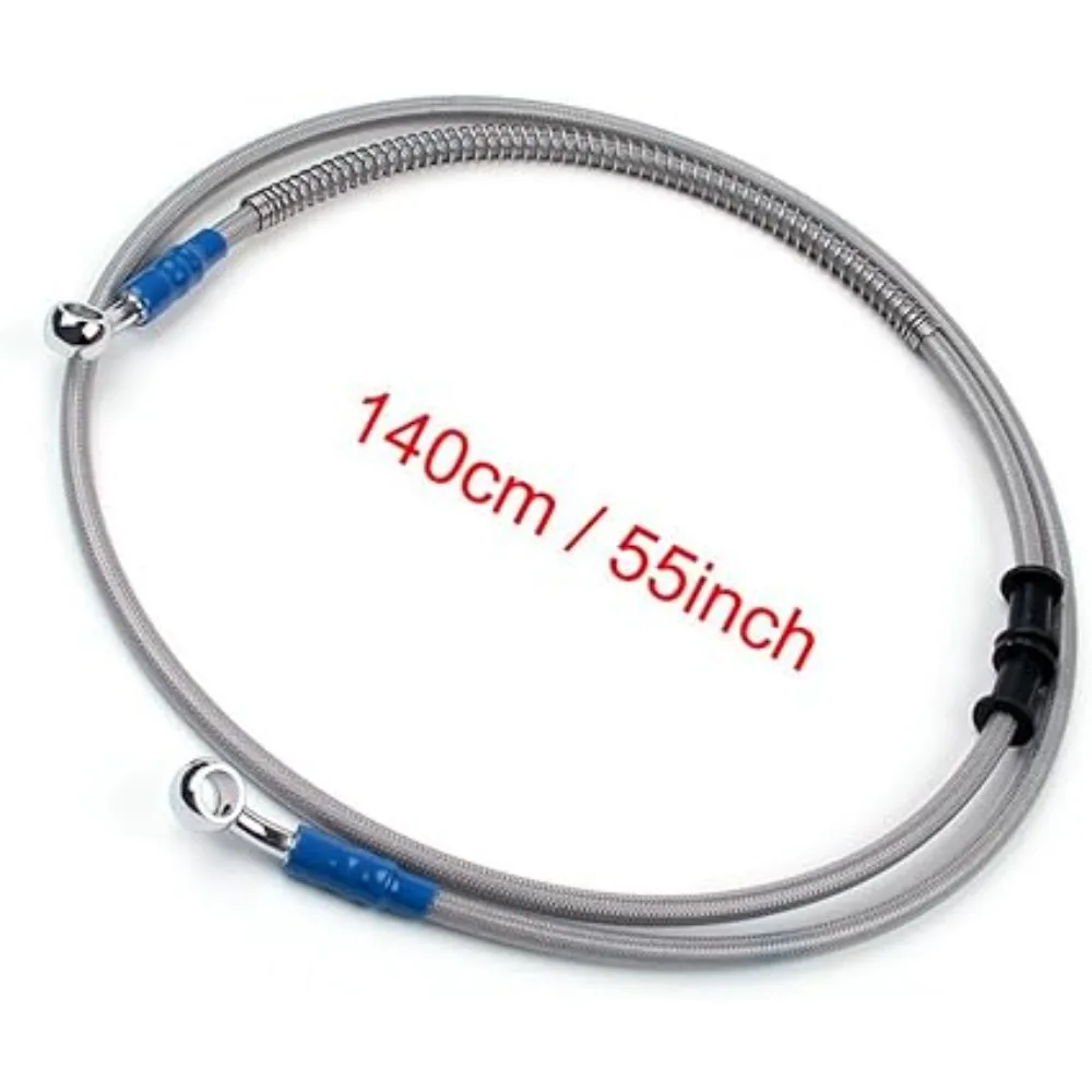 Motorcycle 40-240mm Universal Brake Oil Hose Line Banjo Fitting Stainless Steel Braided For Honda Yamaha Suzuki Kawasaki ATV