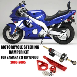 Motorcycles Steering Stabilize Damper Bracket Mount Kit For YAMAHA YZF600 YZF R6 2003 2004 2005