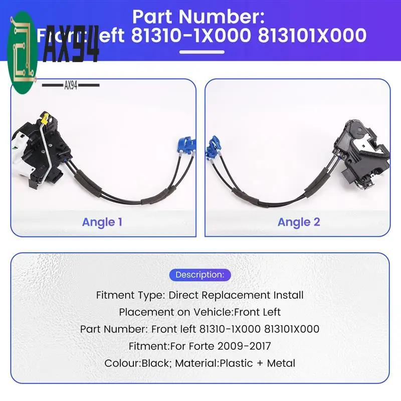 

AX94-Car Door Manual Lock Assembly For Kia Forte 2009-2017 LHD Door Latch Actuator Motor
