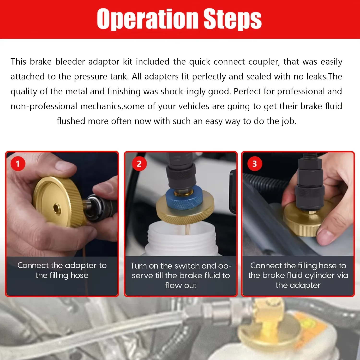 17-Piece Brake Fluid Bleeder A - Hydraulic Brake Bleed 评论和价格