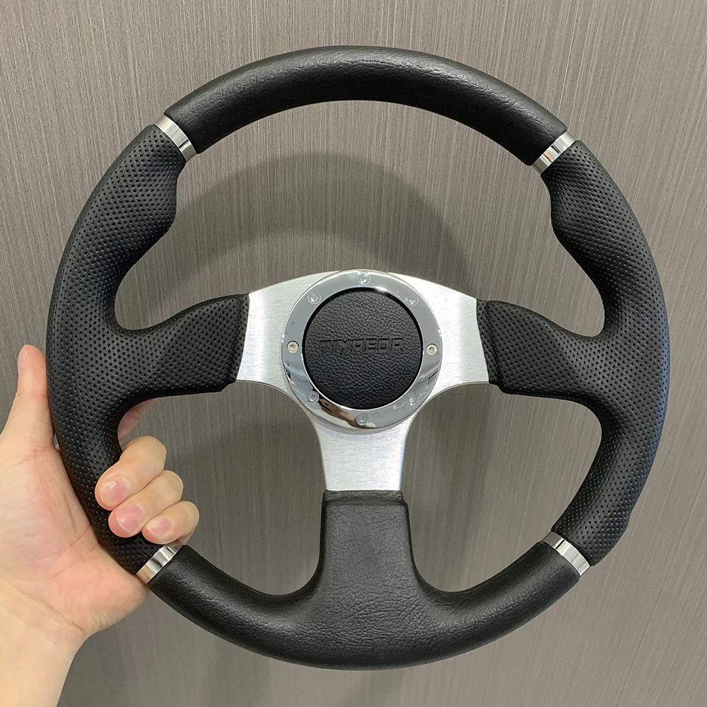 

320mm 13 Inch Tiypeor Universal Aluminum Alloy Style PU Racing Steering Wheel for Golf