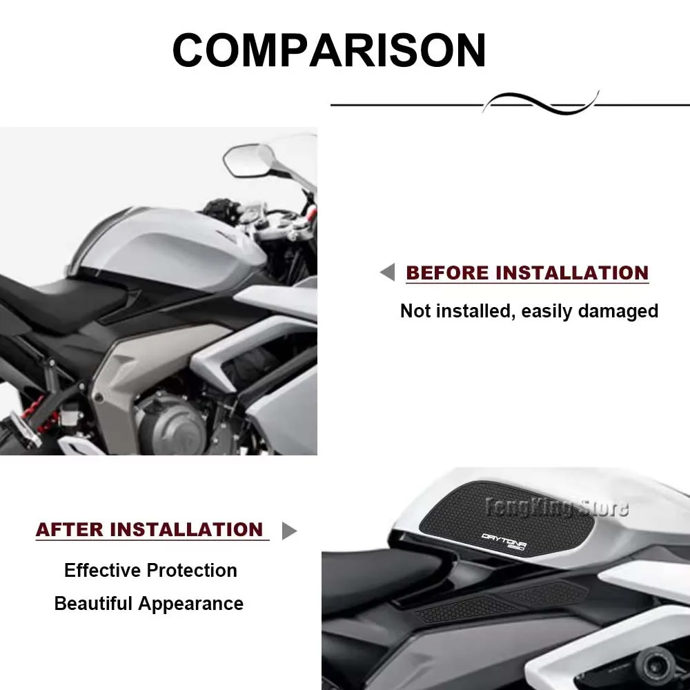 For Daytona 660 Daytona660 2024 Motorcycle Accessories Tank Pad Protector Sticker Decal Gas Knee Grip Tank Traction Pad