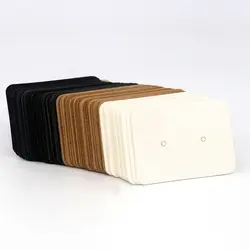 2.5*3.5CM 100PCS Colorful Rectangle Blank Kraft Paper Jewelry Earrings Cards Label Tags Hang Favor DIY  Accessories Wholesale