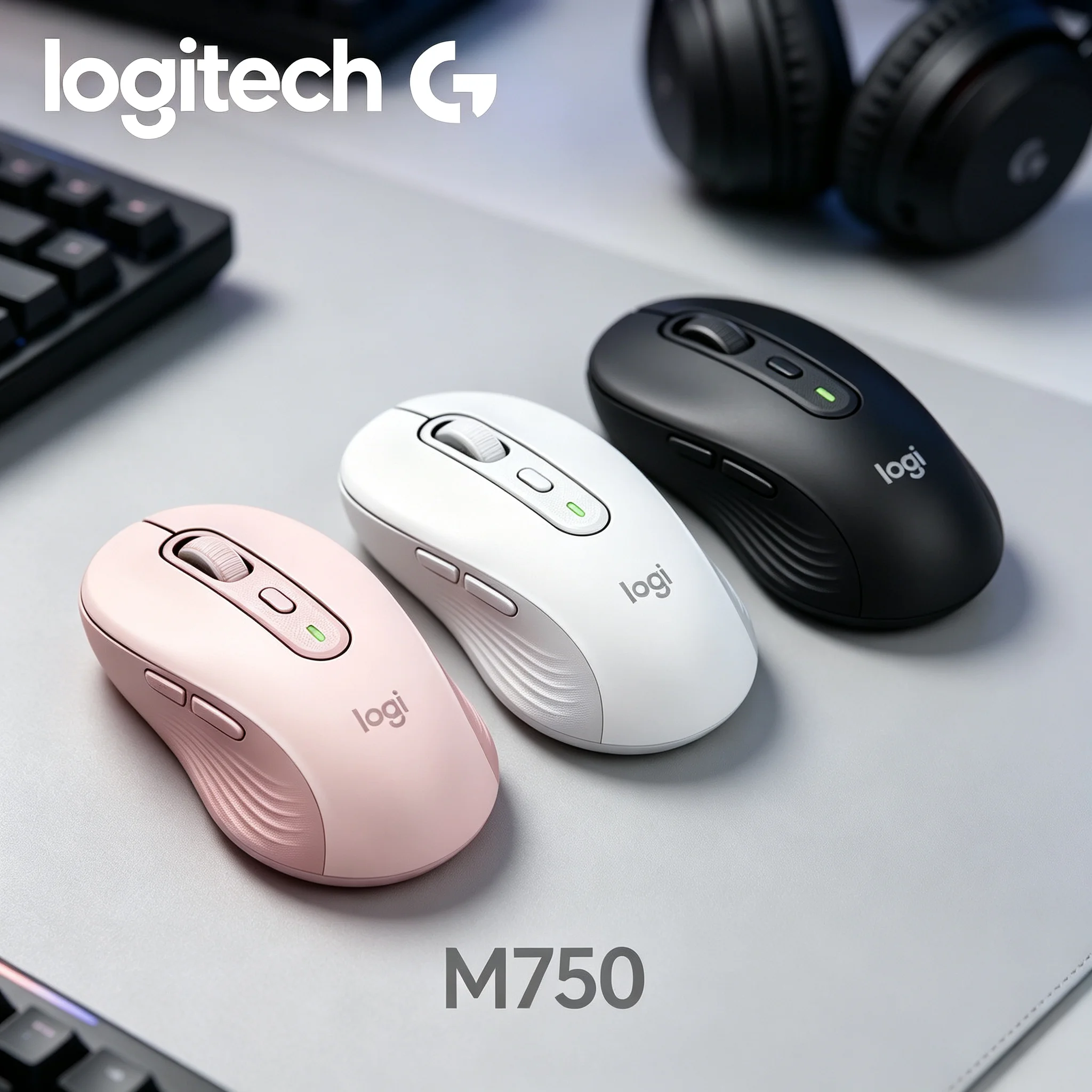 Logitech M750 Nano Receiver Wireless Mouse Convenient Storage For Travel Contract Office And Hotel Casual PUBG CS Game