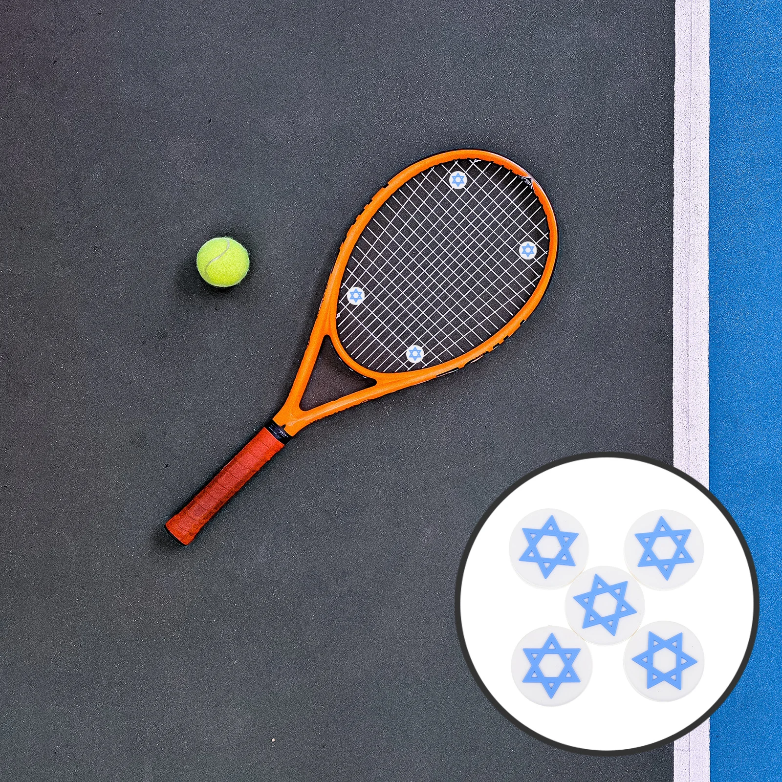 

5Pcs Tennis Racket Dampener Cute Shape Vibration Absorber Silicone Material Shock Reducer Arm Comfort Accessory