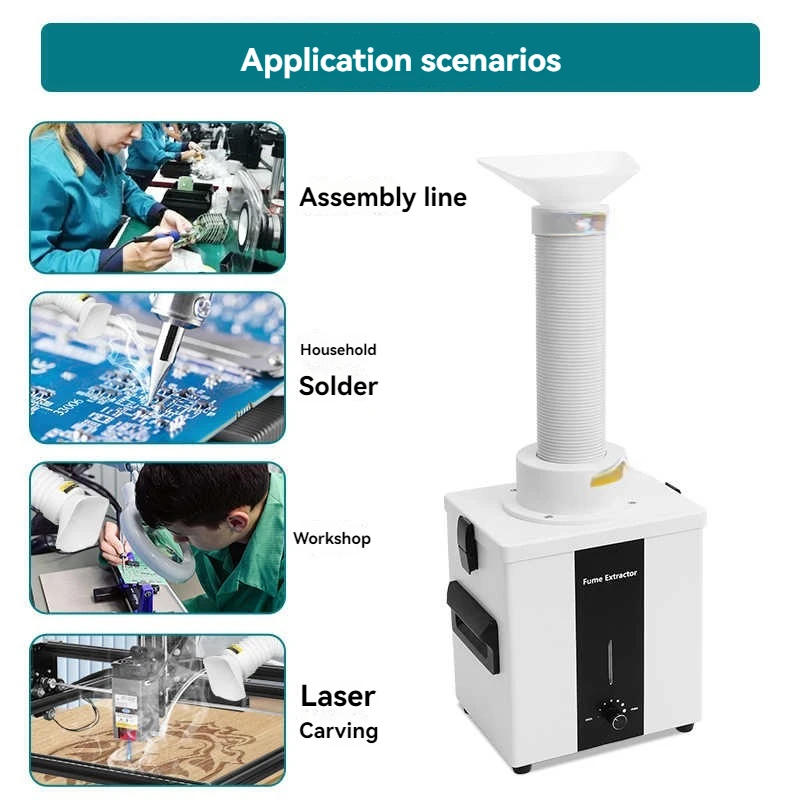 Laser Smoke Purifier Fume Extractor Smoke Solder Welding Absorber For Laser Engraving Machine CNC Machine Dust Extractor