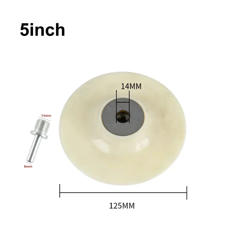 1pc 5inch Rubber Backing Pad Thread Flexible Polishing Grinding Disc Backing Pad For Fibre Sanding Disc Angle Grinder