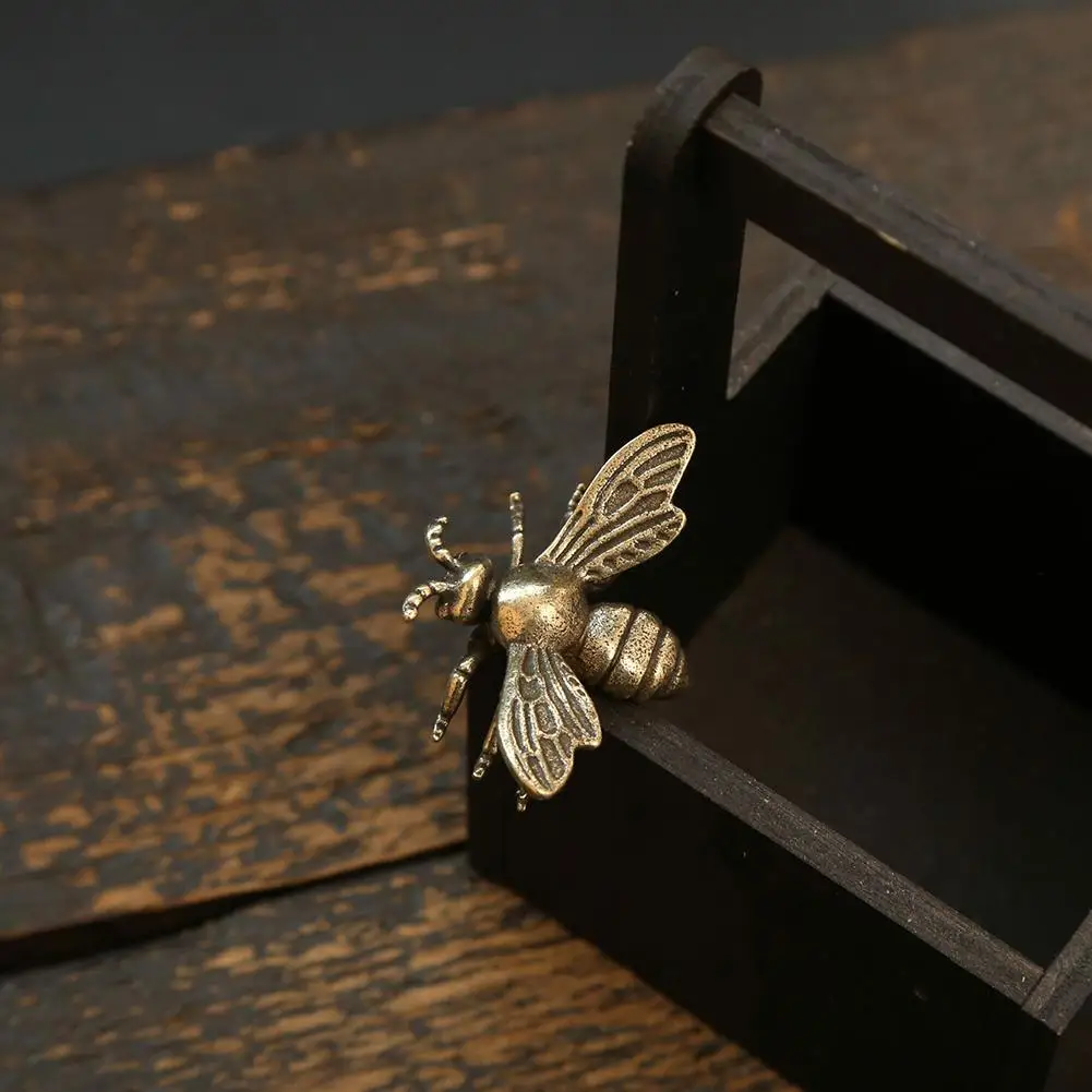 3 قطعة زخرفة النحاس الصغيرة الصلبة النحاس الحشرات الديكورات التماثيل المنزل الصغير على شكل تمثال مكتب زينة لغرفة المعيشة