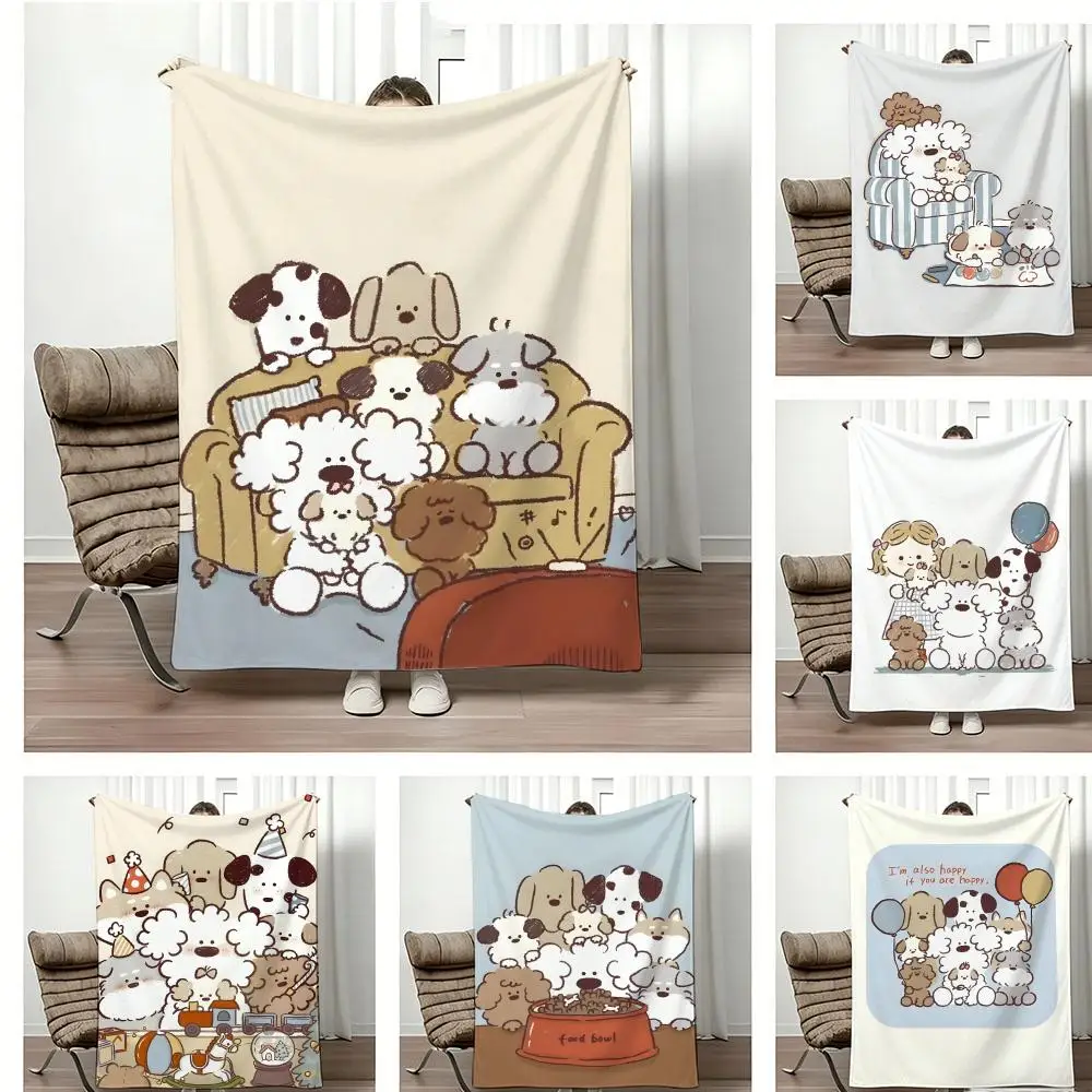 Cartoon Figure B-BOKUS WAS INUS Throw Lightweight 240g Flannel Blanket Soft Skin-friendly for Summer Cooling