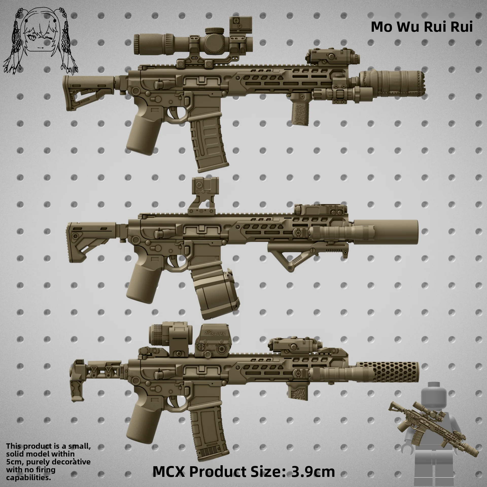 Rui Feng Building Blocks Delta MCXLT Modified Special Forces Soldier Weapons Assault Eating Chicken Secret Operation