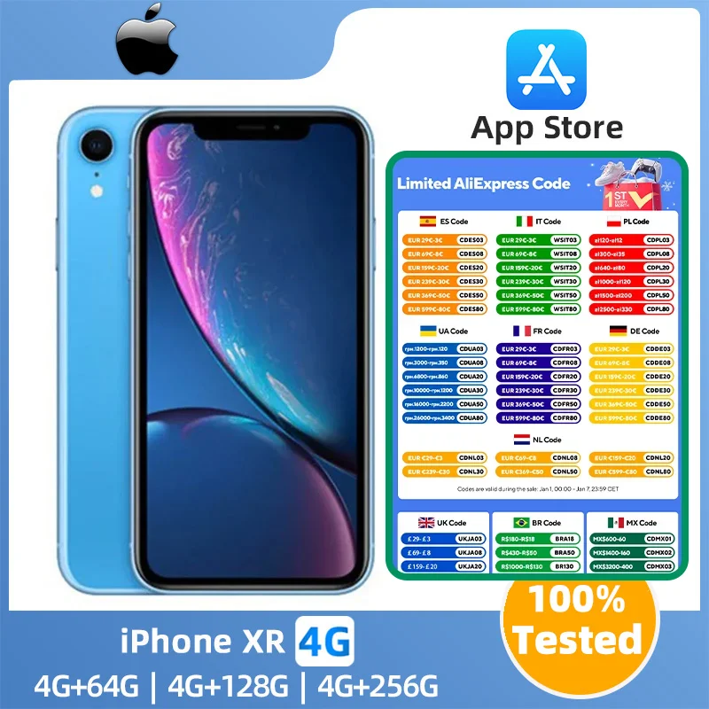 Apple iphone XR ios 6.1 inch 128GB ROM All Colours in Good Condition Original used phone