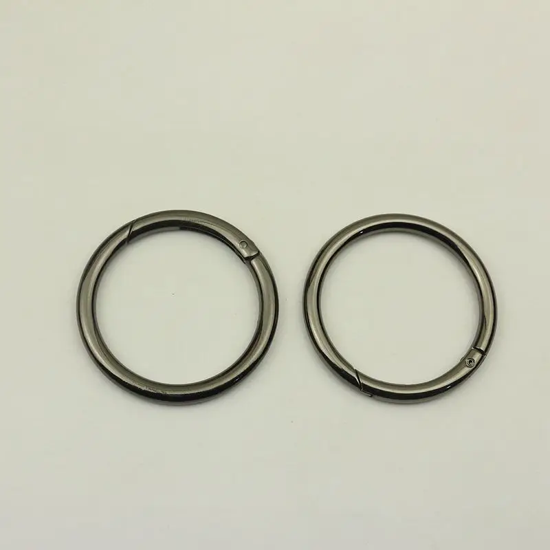10Pcs 50mm Metal Spring O Ring Round Openable Round Snap Hook for Bag Strap Keychain Pendant DIY Sewing Accessories