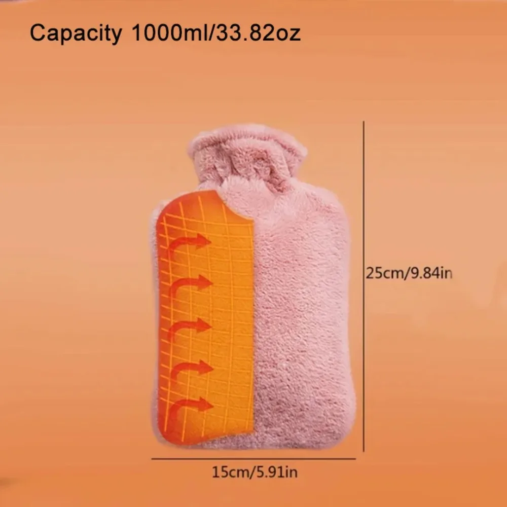 Youpin Winter Plush Hot Water Bag PVC Explosion proof and Heat resistant Hand Warm Waist Bag Suitable for Home Bedding Gifts