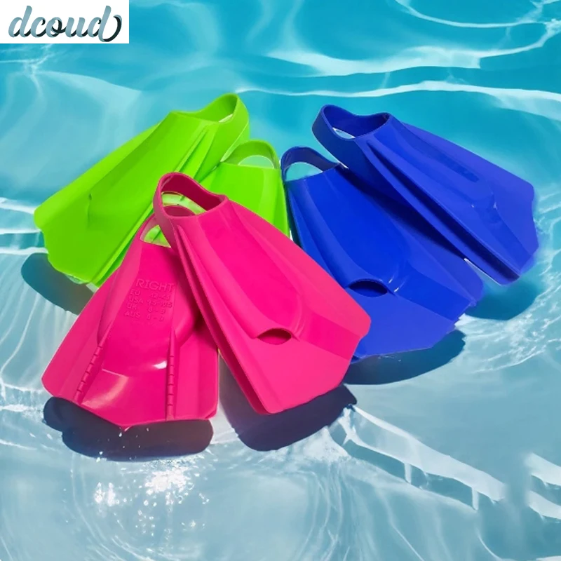 2024 New Silicone Swimming Fin Professional Swimming and Diving Training Webbed Diving Supplies Adult Short Frog Shoes