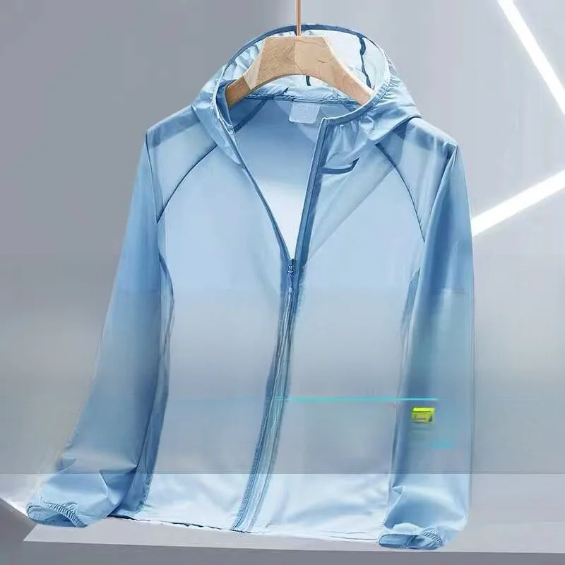 Men's Ice Silk Lightweight Breathable Summer Sun Protection Clothing Outdoor Cycling Fishing Large Size Jacket for Working image 2