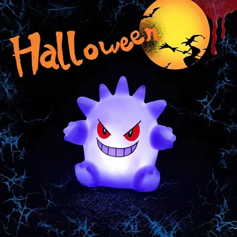 Niedliche Pokémon Gengar Figur, Kawaii Cartoon Figurine, Anime Modell, Desktop- und Raumdekoration, Halloween-, Weihnachts- und Geburtstagsgeschenk für Fans