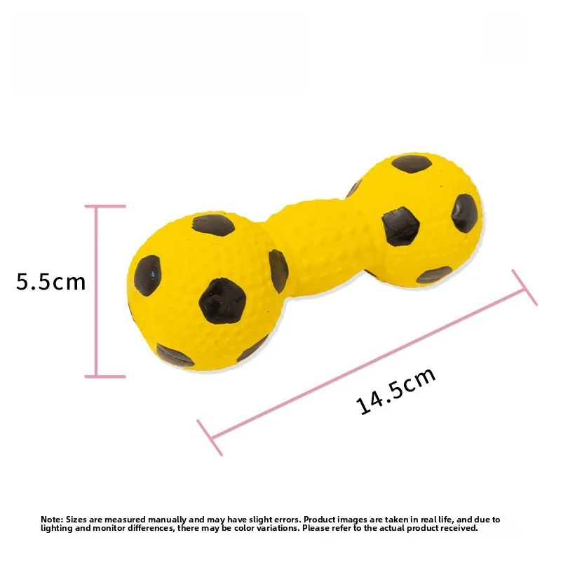 New Pet Latex Toy Football Barbell Dog Teeth Grinding Sound Making Toy Bone Lightweight Material Durable Fun for Your Pet