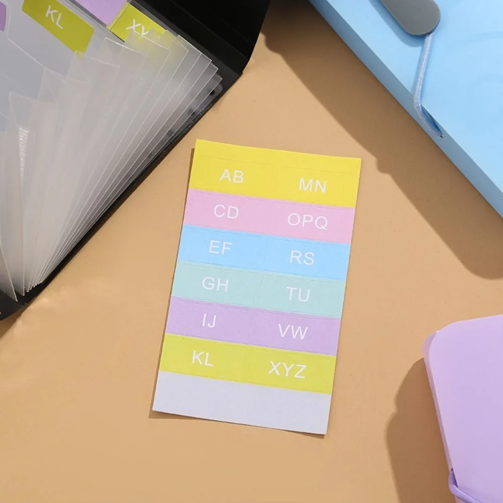 Stripe Rainbow Organ Bag Wear-resistant Spring Rope A6 File Storage Bag Waterproof Large-capacity Bill Package File Storage