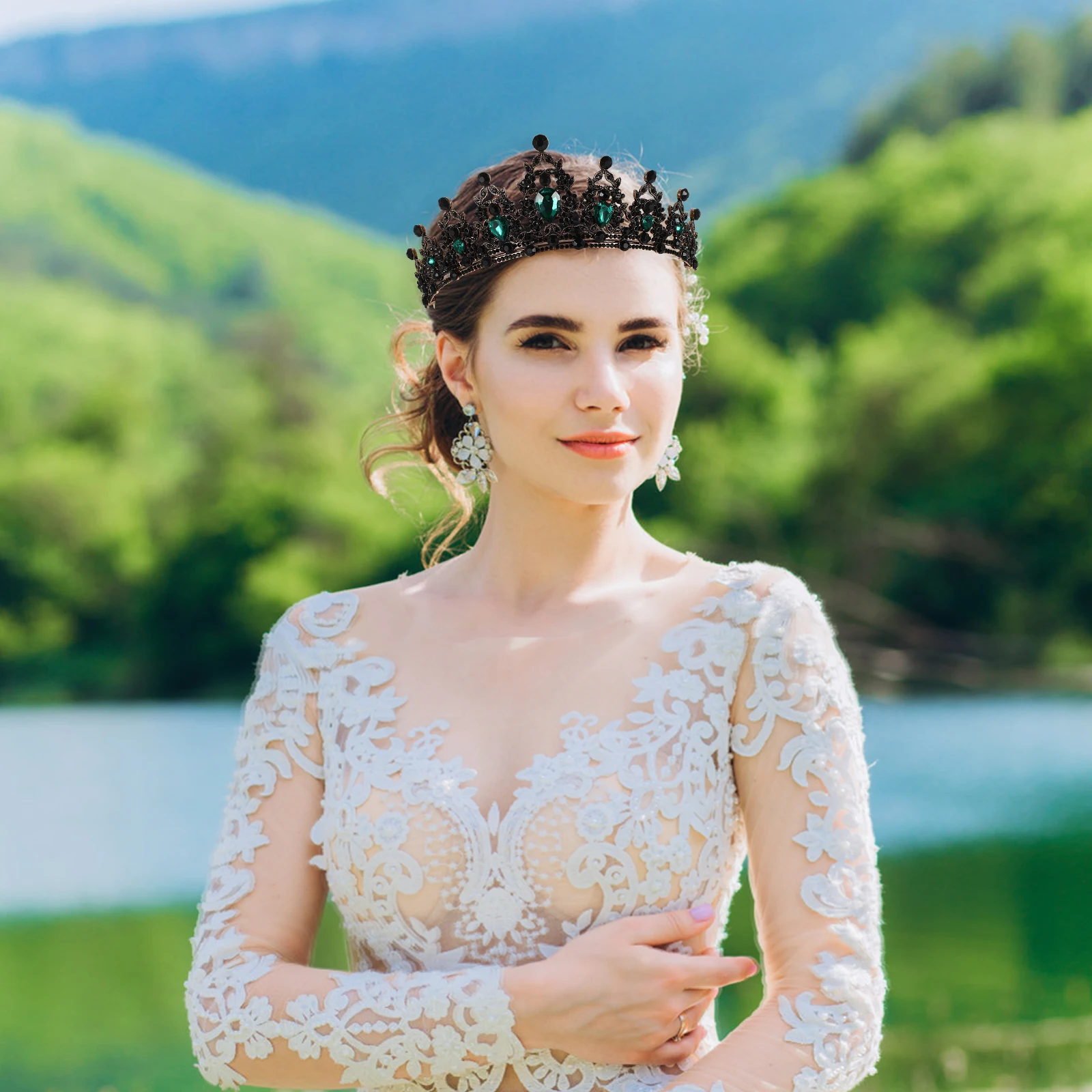 

Rhinestone Bride Wedding Headband Women Party Hair Accessory Fashion Tiaras Prom Crown Girls Adult for Bridesmaid