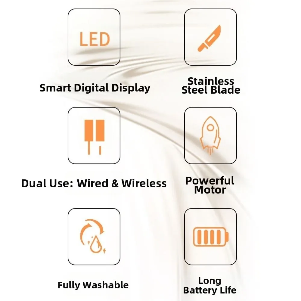 

Электрический триммер для волос в носу 4 в 1, безболезненный водонепроницаемый триммер для бровей, цифровой дисплей, съемный инструмент для удаления волос в носу