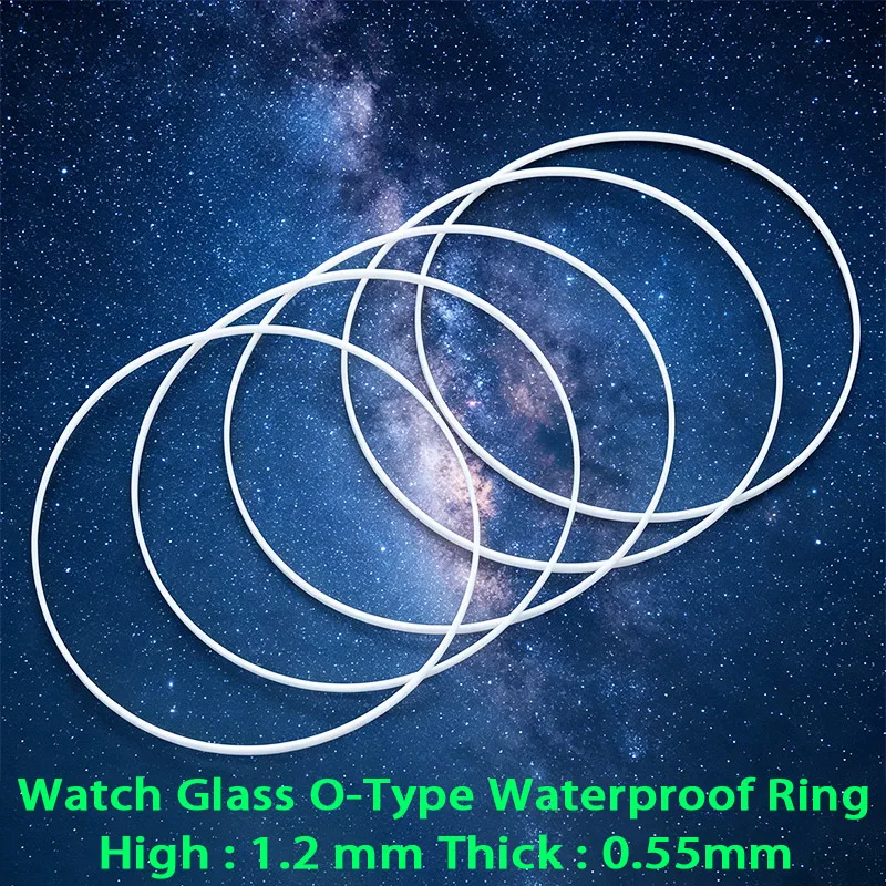 Watch Glass Waterproof Gaskets O-Ring Dia 25mm-40mm High 1.2MM Thick 0.55MM Watch Case Waterproof Gasket Ring Replace Parts