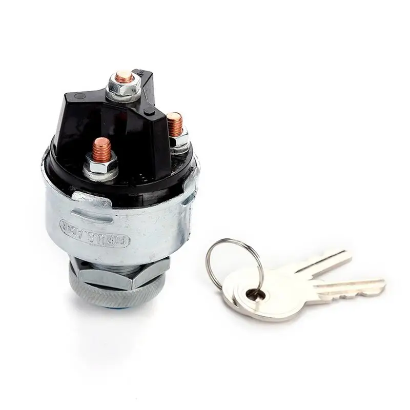 Universal Ignition Switch  3 Position Ignition Switch With Key Engine Switch For Car Forklifts Modified Vehicles Trucks Off / On