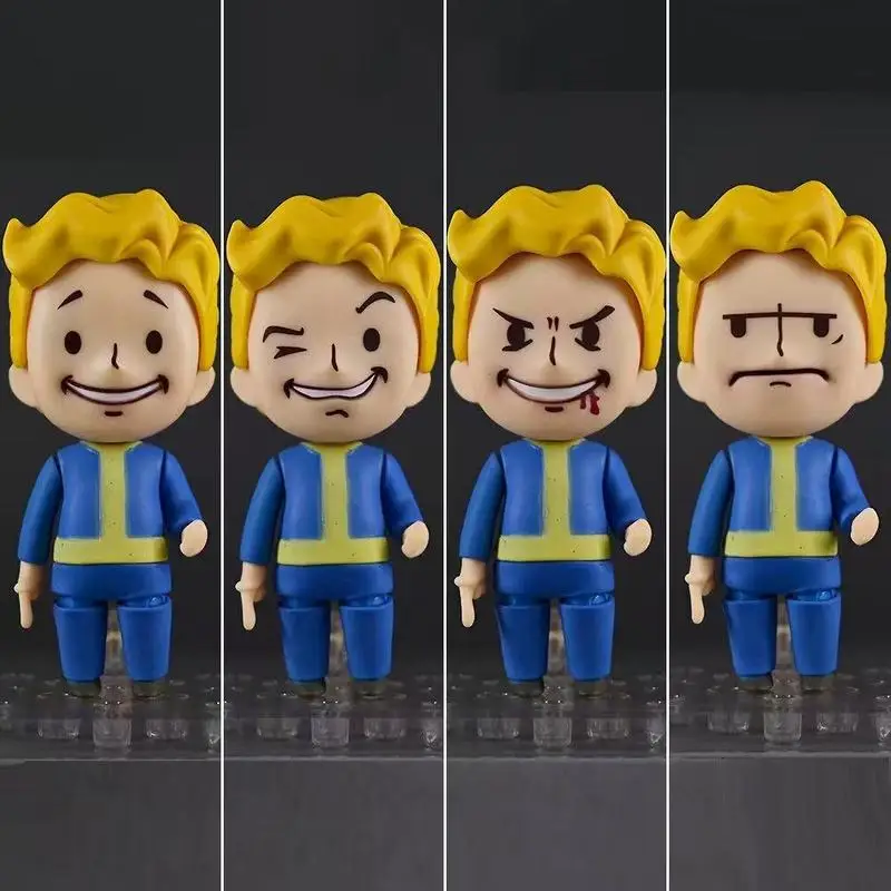 

Q Version 1209# Pip Boy Action Figure Pvc Posable Changeable Face Action Figure Exquisite Collectible Model Toy Ornament Gift