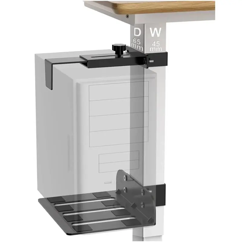 under-desk-pc-mount-no-drilling-cpu-holder-under-desk-adjustable-height-and-width-clamp-on-desk-leg-pc-mount