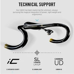 RYET Mission Full Carbon Road Integrated Handlebar Inner Cable Routine Bike Bent Bar Gravel Racing Handle Bar Bicycle Accessory