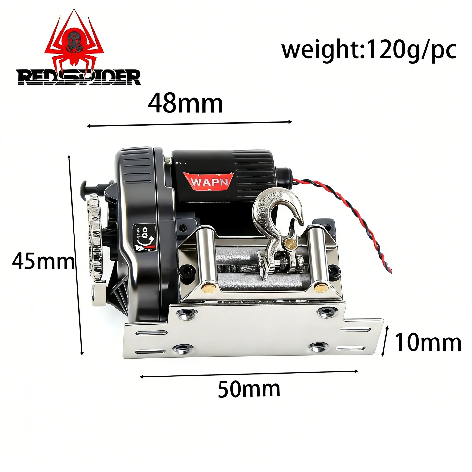 

Металлическая электрическая лебедка с дистанционным управлением для радиоуправляемых краулеров 1/10, металлические улучшенные запчасти и аксессуары OP